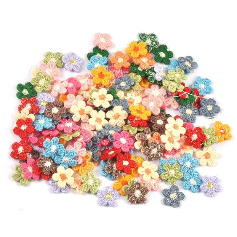 Lace Sewing Accessories 50Pcs 15mm Mixed Colors Flower Appliqued For DIY Crafts Handmade Materials Wedding Supplies Home Decor