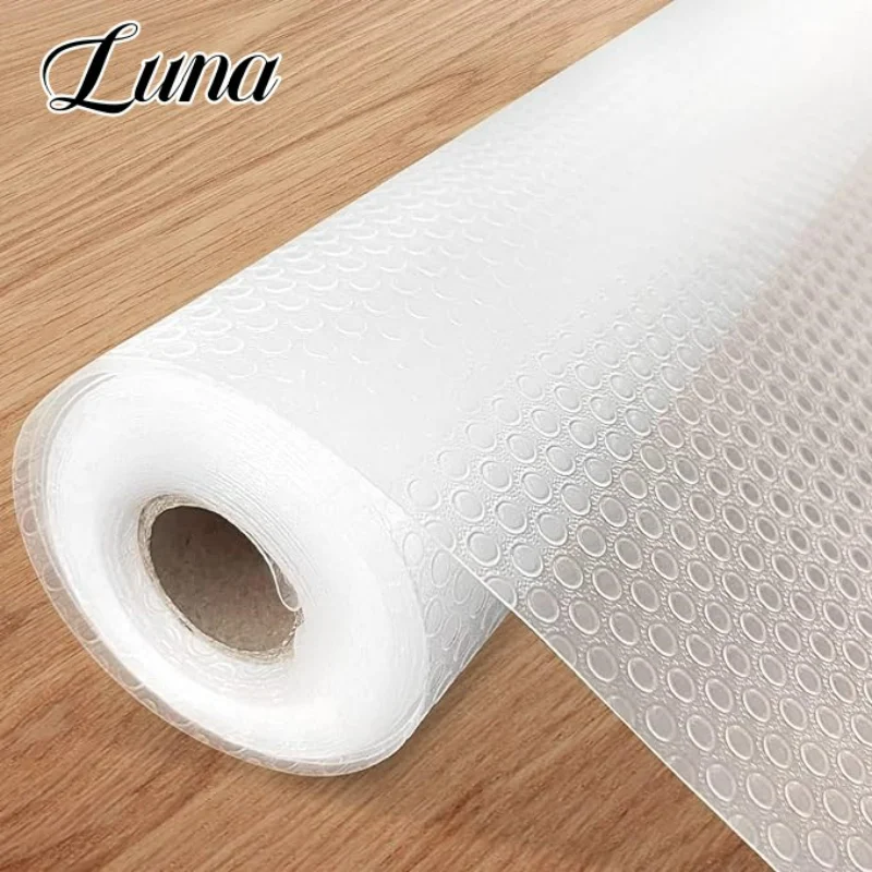 

EVA Kitchen Cabinet Mat Dustproof Drawer Liner Reusable DIY Non-slip Refrigerator Mats Washable Oil-proof Placemats Shelf Liners