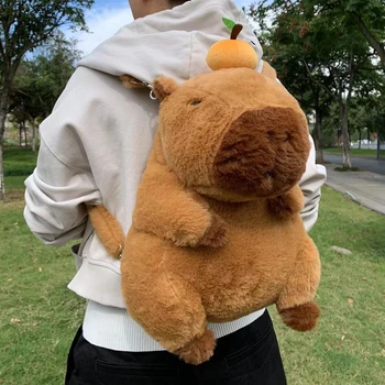 Kawaii Capybara Plush Backpack 1