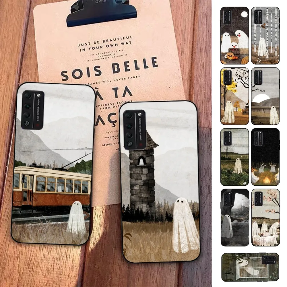 

Cute Ghost Phone Case For Huawei Honor 10 lite 9 20 7A pro 9X pro 30 pro 50 pro 60 pro 70 pro plus