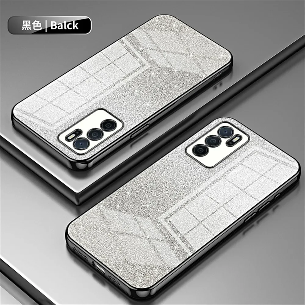 Gradient Glitter Plating Clear Phone Case - Soft Cover with Premium Design