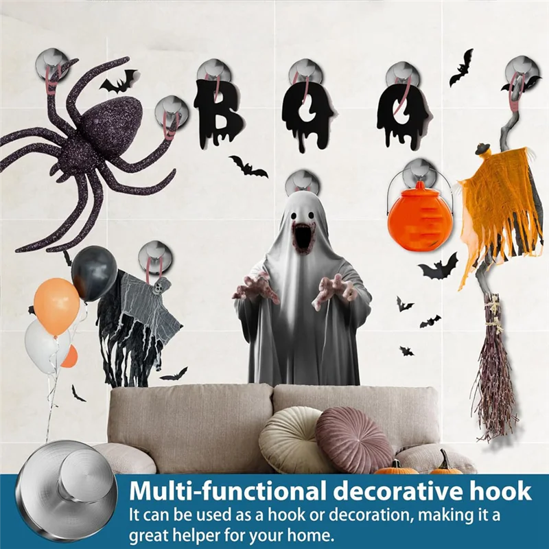 2PCS Suction Cup Hooks For Shower, Wall Suction Cup Hooks No-Drill For Bathrooms Wall, Glass Door, Mirror