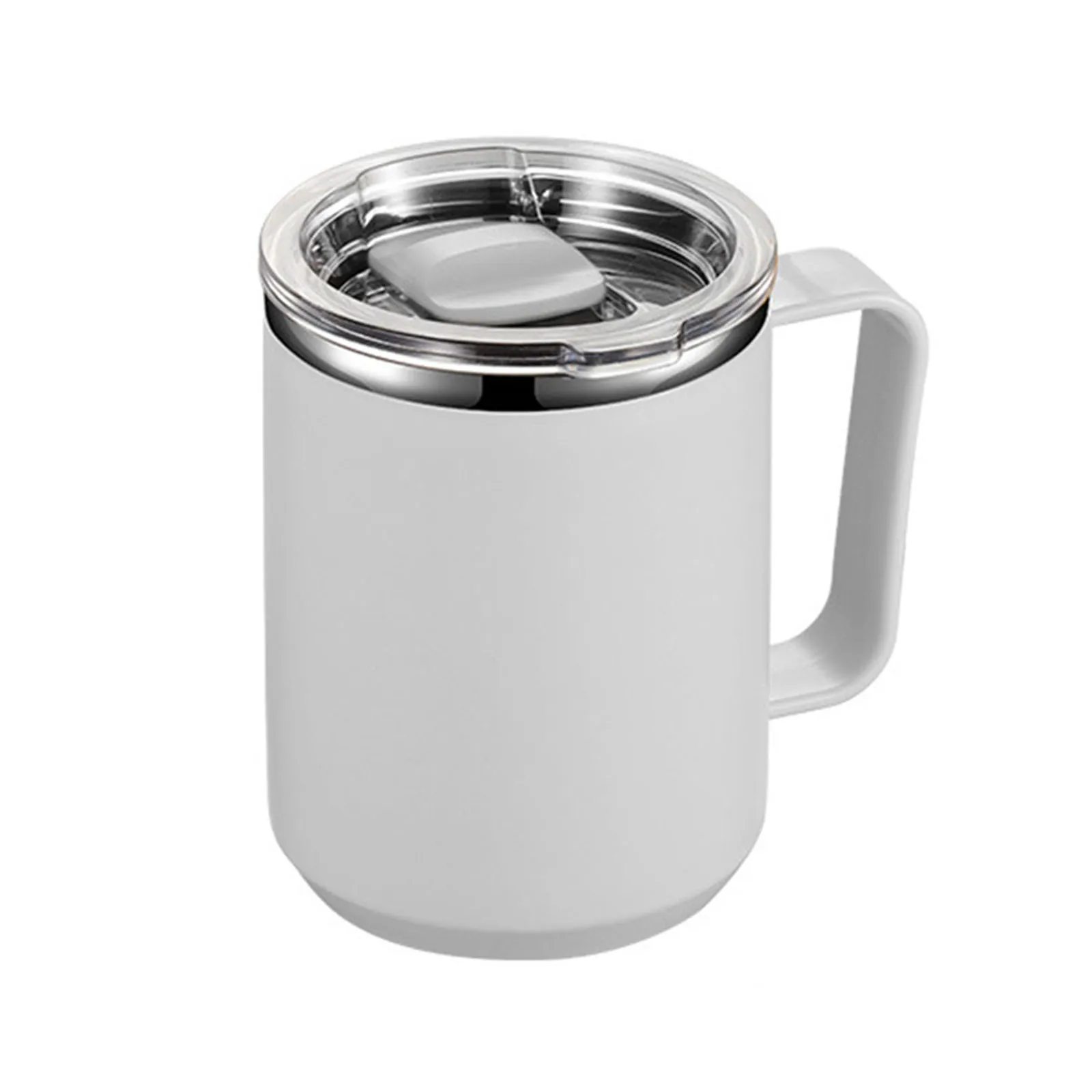 

450ml Vacuum Mug With Lid Handle Double-Wall Stainless Steel Mug With Handle And Lid Portable Insulated Cup For Traveling
