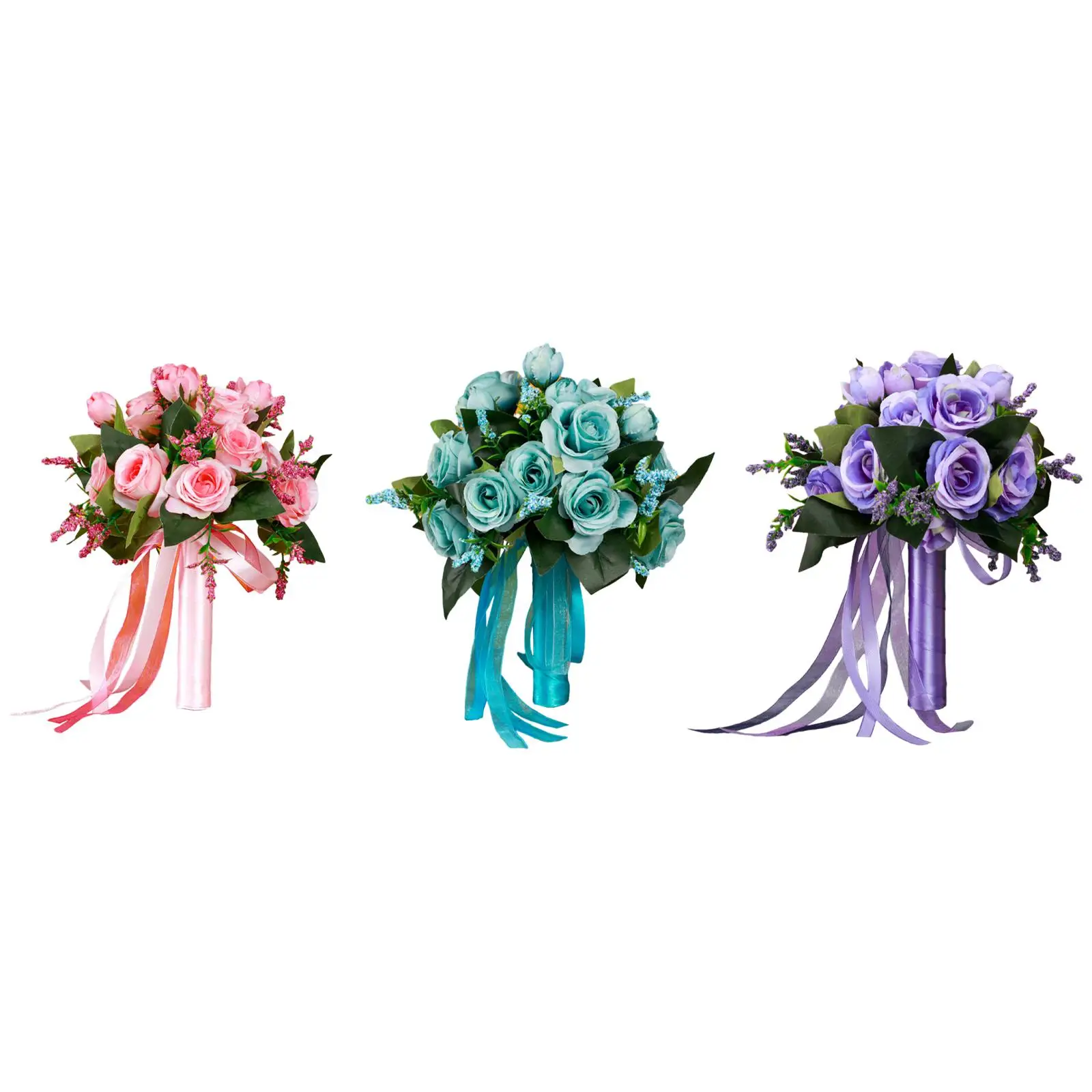 

Bridesmaid Bouquets Flower Arrangements Toss Bouquet Artificial Flower for DIY Bridal Shower Gift Party Valentine's Day Supplies