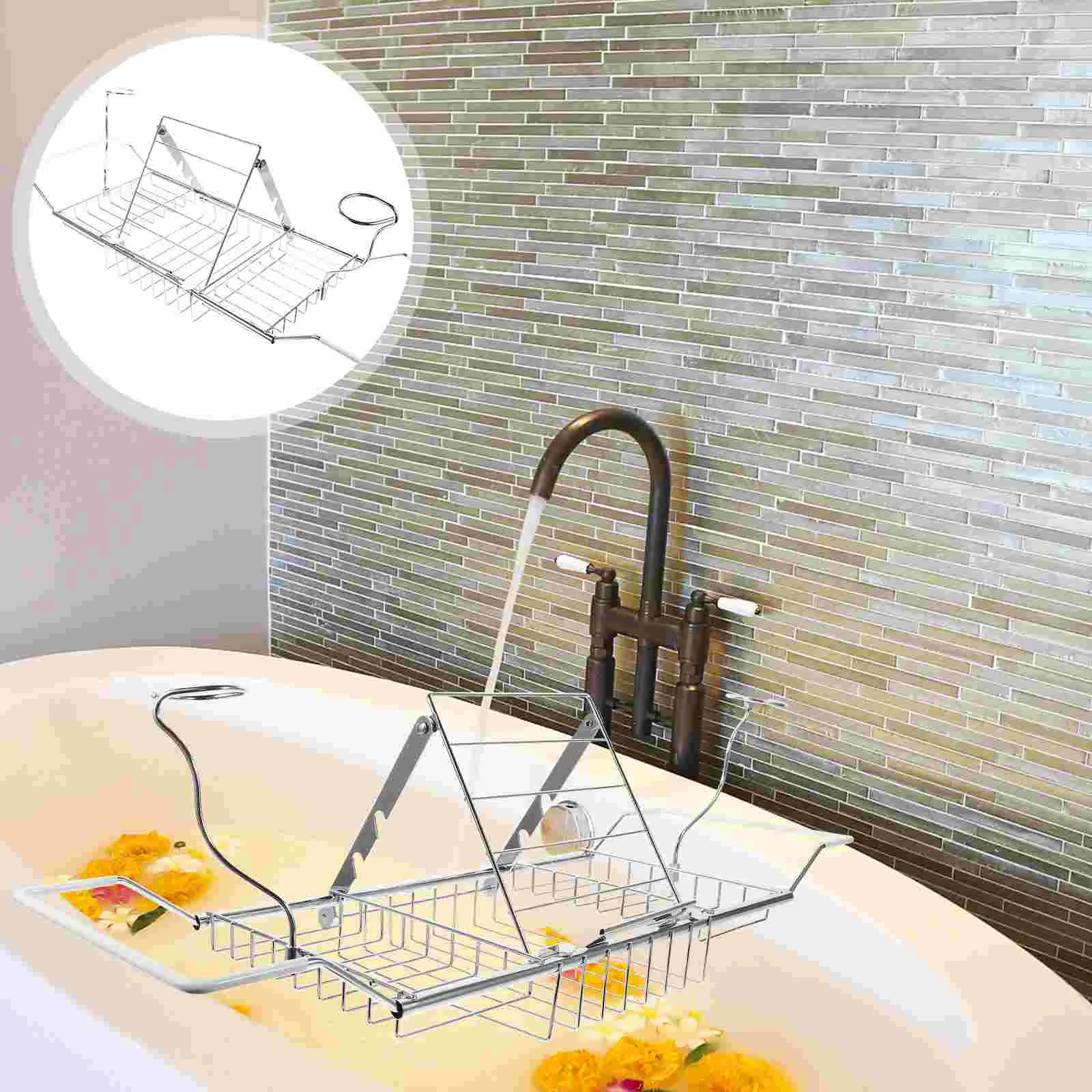 over The Tub Tray Kitchen Storage Organizer Bathtub Shelf Shower Bathroom Racks