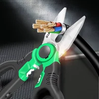 LAOA 6-Inch Multi-Purpose Stainless Steel Electrician's Scissors with Non-Slip Grips with Wire Stripping and Crimp Function 1