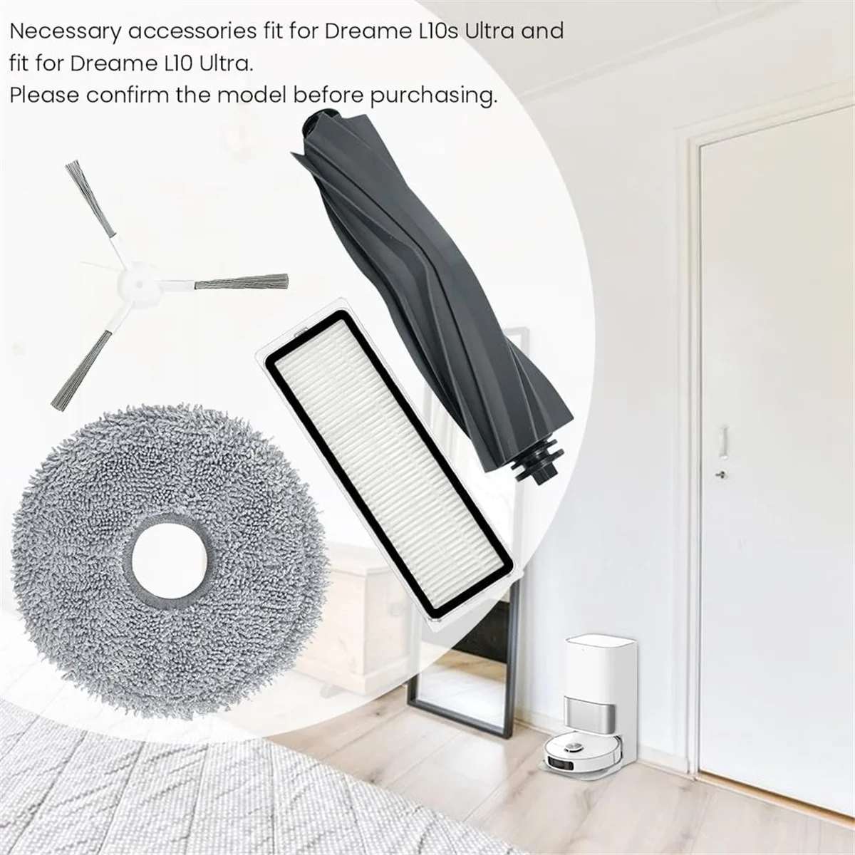 FZFZ For L10s Ultra L10 Ultra for X10 Vacuum Cleaner Main Side Brush Hepa Filter Mop Cloth Replacement Parts