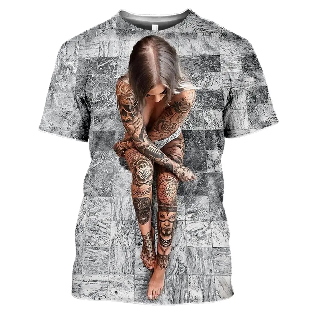 Camiseta De Manga Corta Con Ilusión óptica Para Hombre, Camisetas Gráficas De Verano Con Estampado 3D Para Papás, Negro