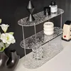 3-Tier Cups Storage Rack Creative Counter Organizer Premium Acrylic Tableware Display Shelf for Home Organizers and Decorate 4