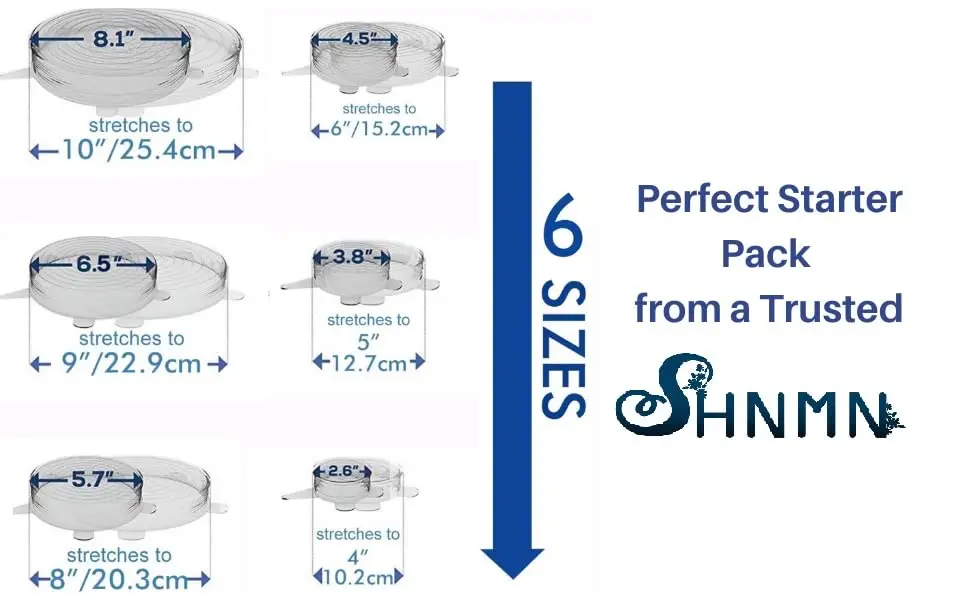 Description Picture 2 of itemSilicone Stretch Lids Bowl Covers Fresh-keeping Lids Apply to Food Container, for Freezer & Microwave