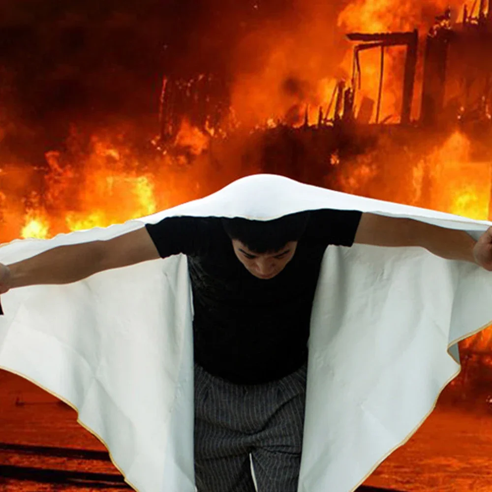 100mm x 100mm Fire Blanket 1M Fire Flame Retardant Emergency Survival Shelter Safety Cover Extinguisher
