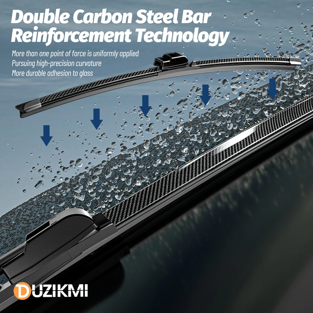 Premium Carbon Fiber Front Windshield Wiper Blades (Set of 2)