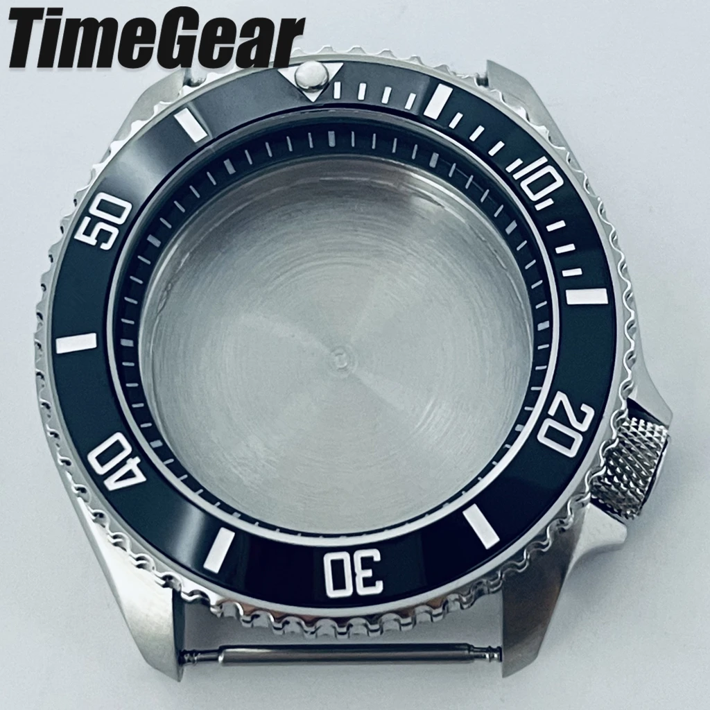 Sleek Black Ring Watch Case with Sloping Bezel and 3.8 Crown