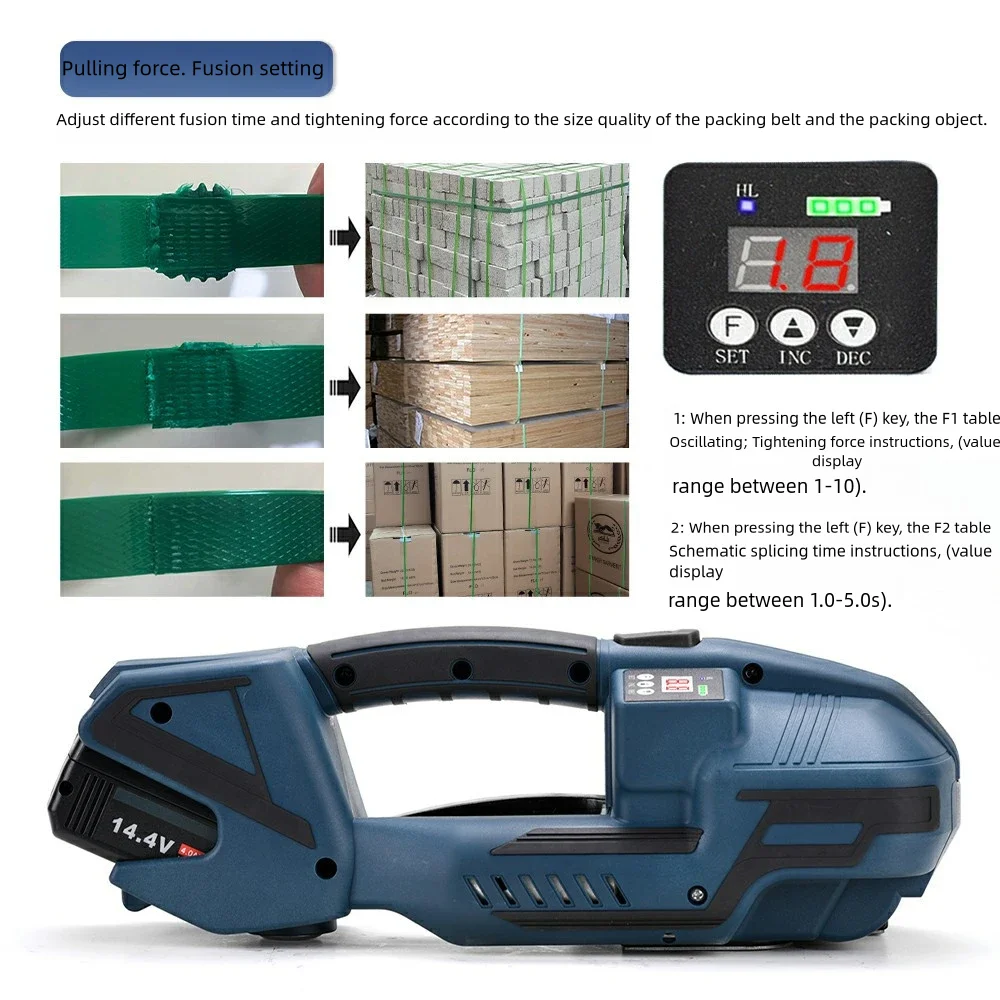 Portable V2 Battery Strapping Tool Chargeable Electric Battery Strap Packing Mac