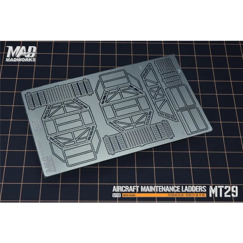 MADWORKS 1/72 항공기 유지 보수 사다리, 모바일 클라이밍 플랫폼 스타일 2, 사진 에칭, 모델링 취미 DIY, MT29