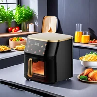 Friteuse à air électrique grande capacité 10L avec fenêtre en verre pour la cuisson des frites 1