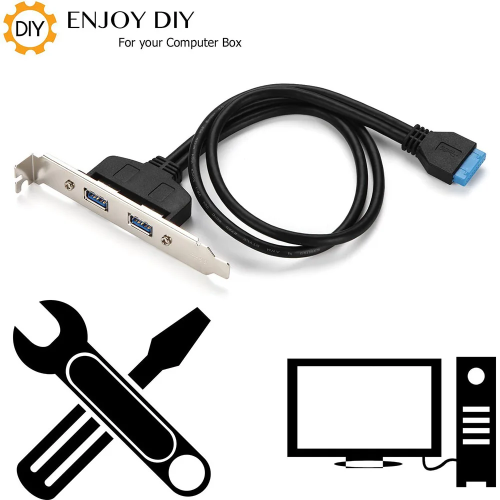 2 portas usb 3.0 fêmea painel traseiro