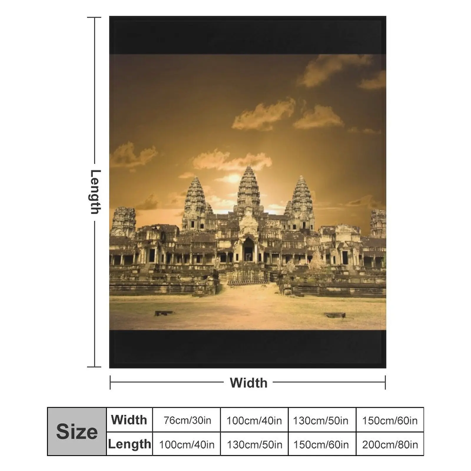 Cambodian Temple - Angkor Wat Throw Blanket christmas decoration Flannel warm for winter Plush Blankets 6