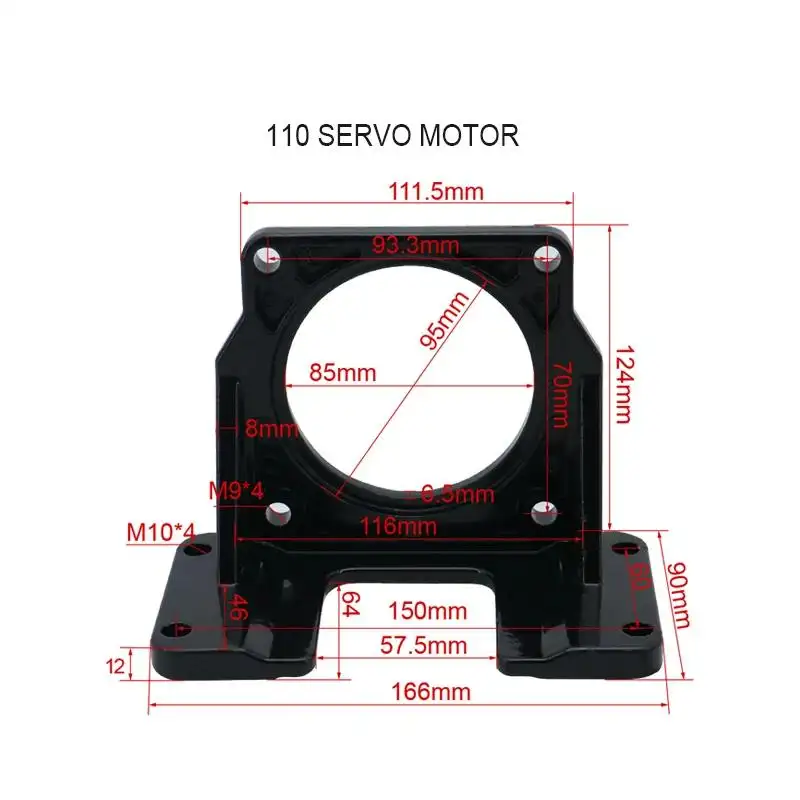 MHCNC Stepper Servo Motor Mount Bracket 42/57/60/80/86/90/110/130 Fixed Base For Nema17 Nema23 Nema34 Nema42 Nema52 image 9