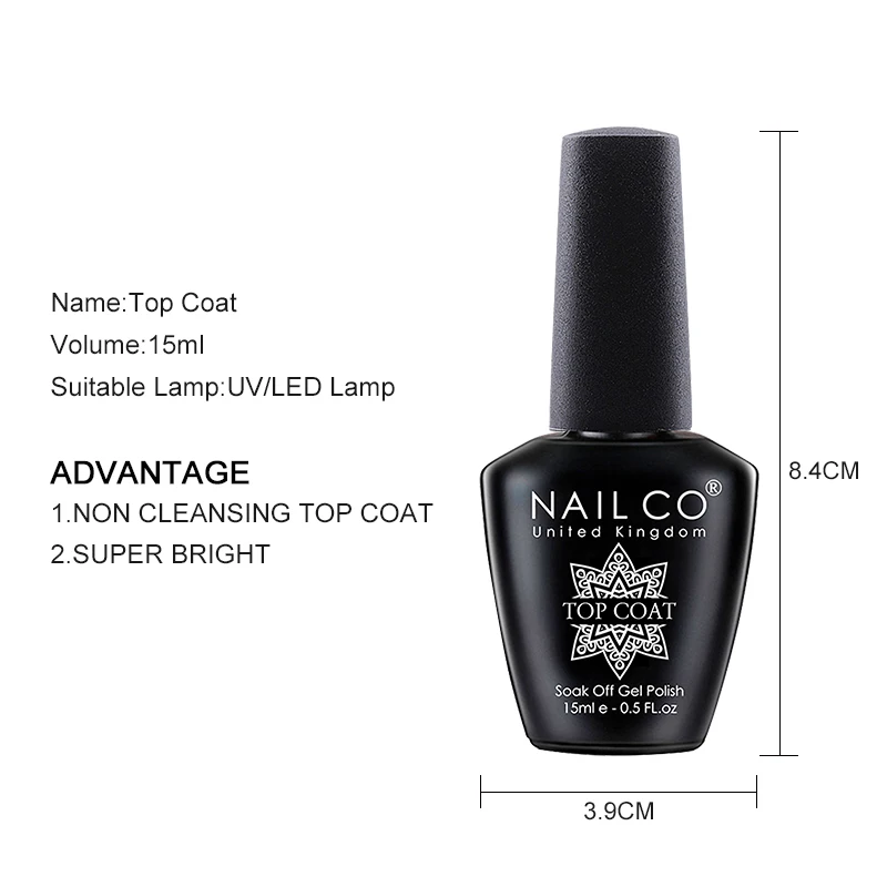 NAILCO Nail Primer Top Coat, Base Coat, and Gel Polish Magic Remover 3