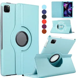 360 Rotating Case Texture PU Leather Flip For iPad Pro 12.9 11 2022 10.2 10th Air 5 4 3 Mini 6 Generation Stand Holder Cover