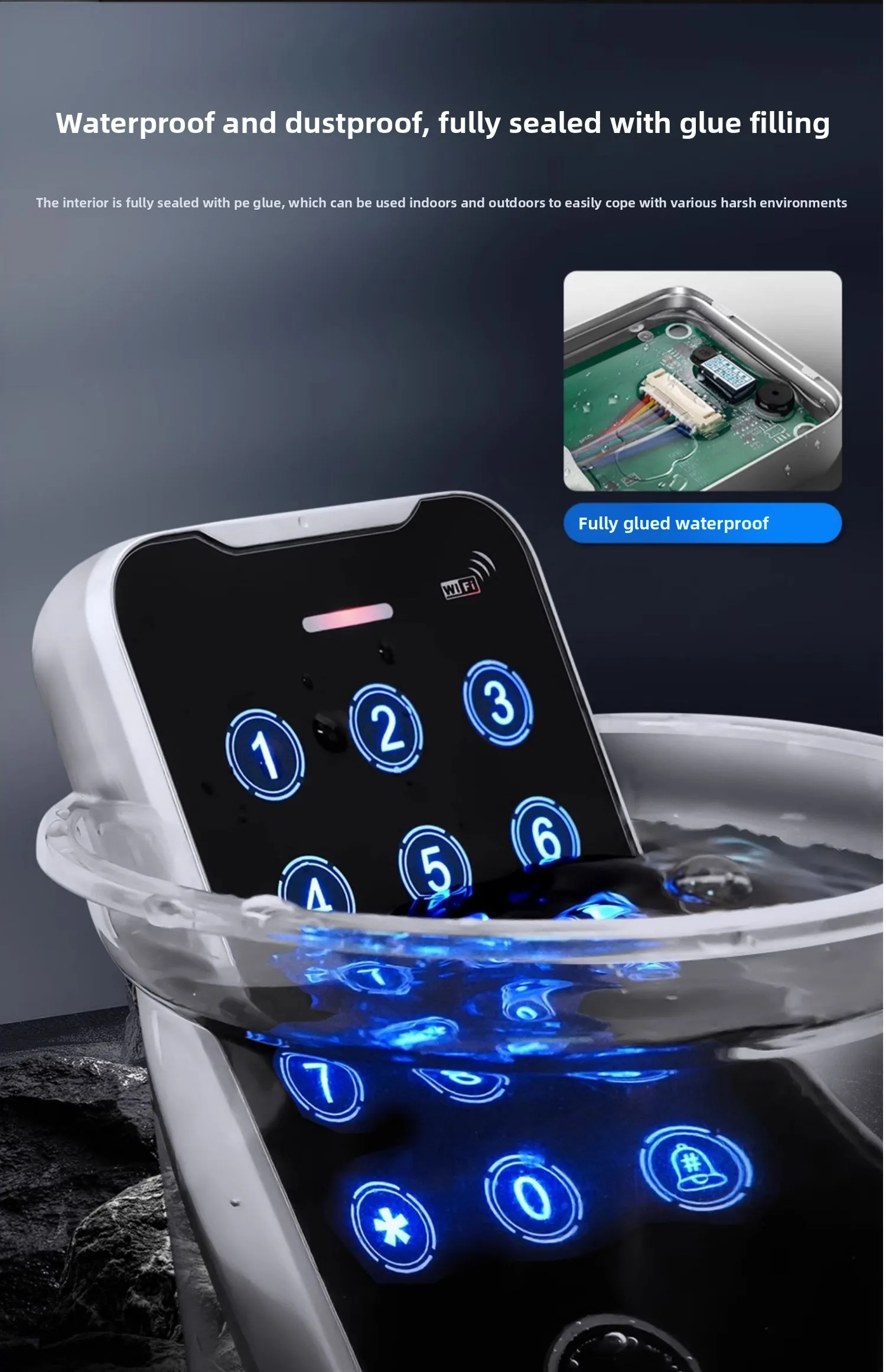 outdoor waterproof fingerprint access control machine metal facial recognition a