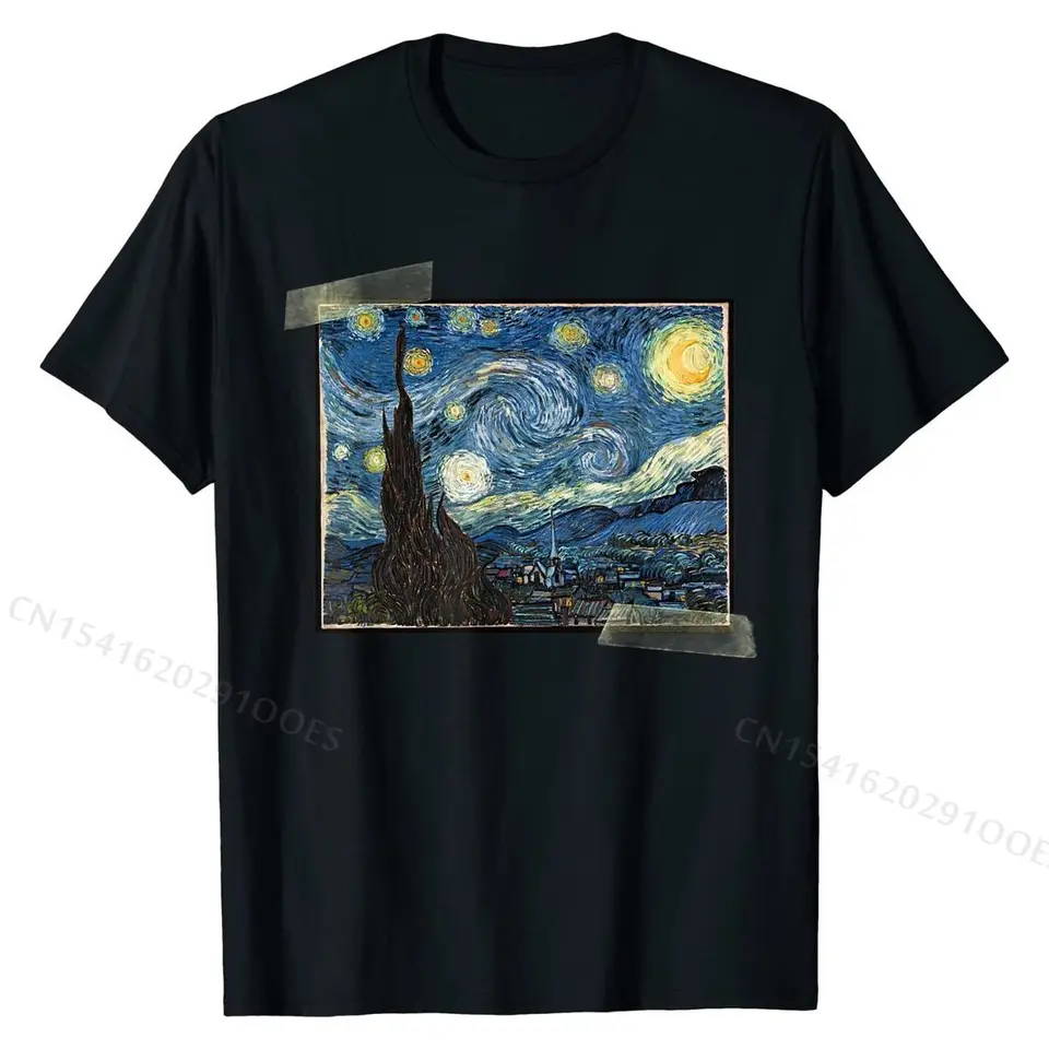 Van Gogh De Sterrennacht Mannen Vrouwen Kinderen T-shirt Unieke Man  T-shirts Effen Katoenen Tops Tees Normaal - AliExpress, image size:960x960