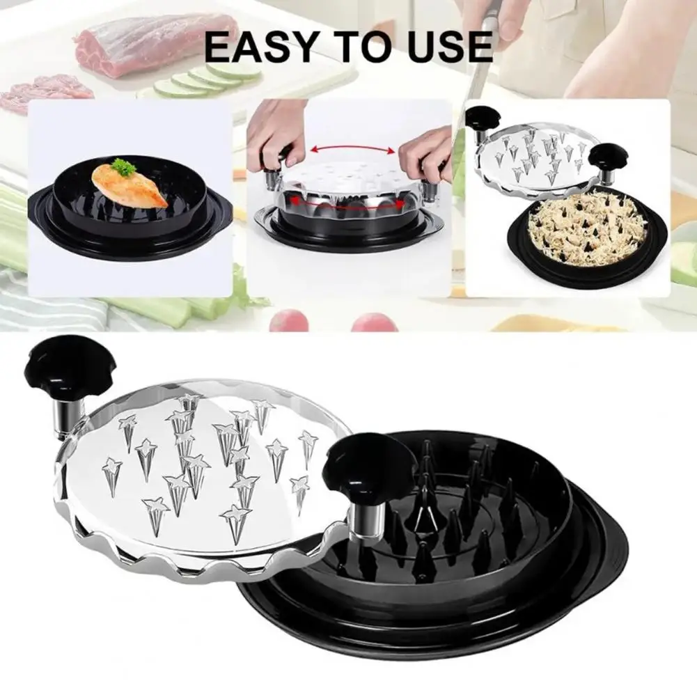 Chicken Shredder Tool Time-saving Food Chopper Ergonomic Handle Chicken Shredder with Visible Lid Meat for Pork for Kitchen