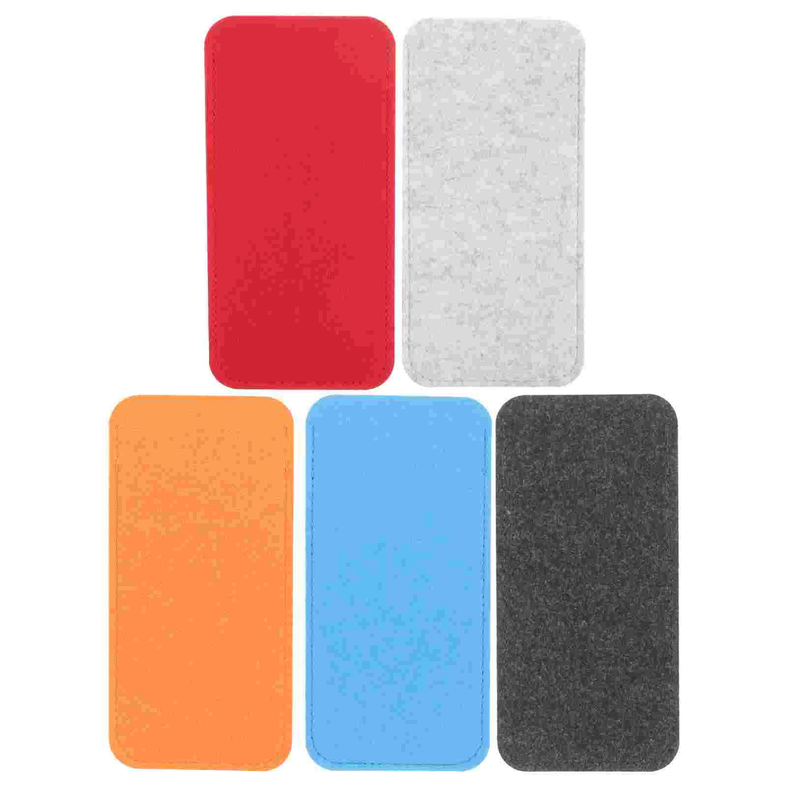 

5pcs Glasses Pouch Sunglass Travel Case Felt Glasses Pouch Travel Case Pouch