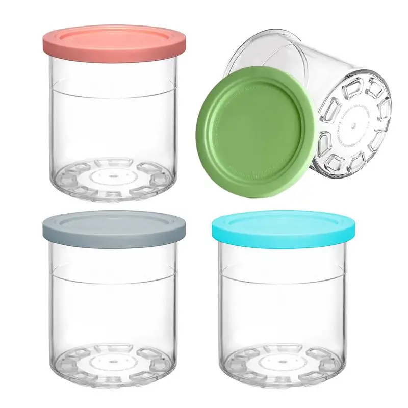 

Creamy Pints 4pcs Ice Cream Storage Cups With Lids Kitchen Aid Bakeware Summer Must Have For Ice Cream Yogurt For Home Dorm