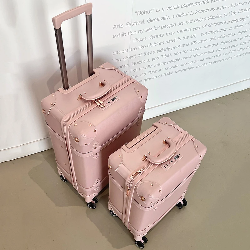 Valise boite fer rose henry prim bordier vintage - Ameublement
