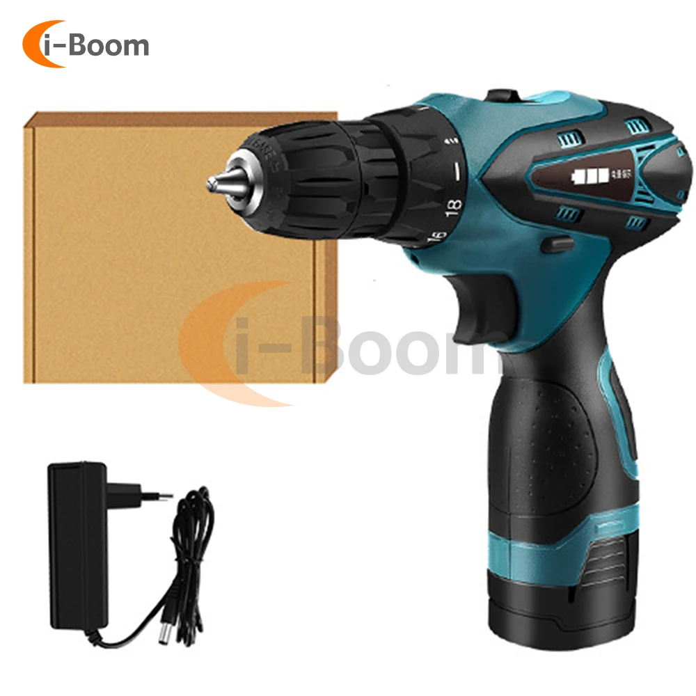 

16.8V Handheld Drill Electric Screwdriver Driver Li-ion Battery Cordless Rechargeable Variable Speed Power Tools