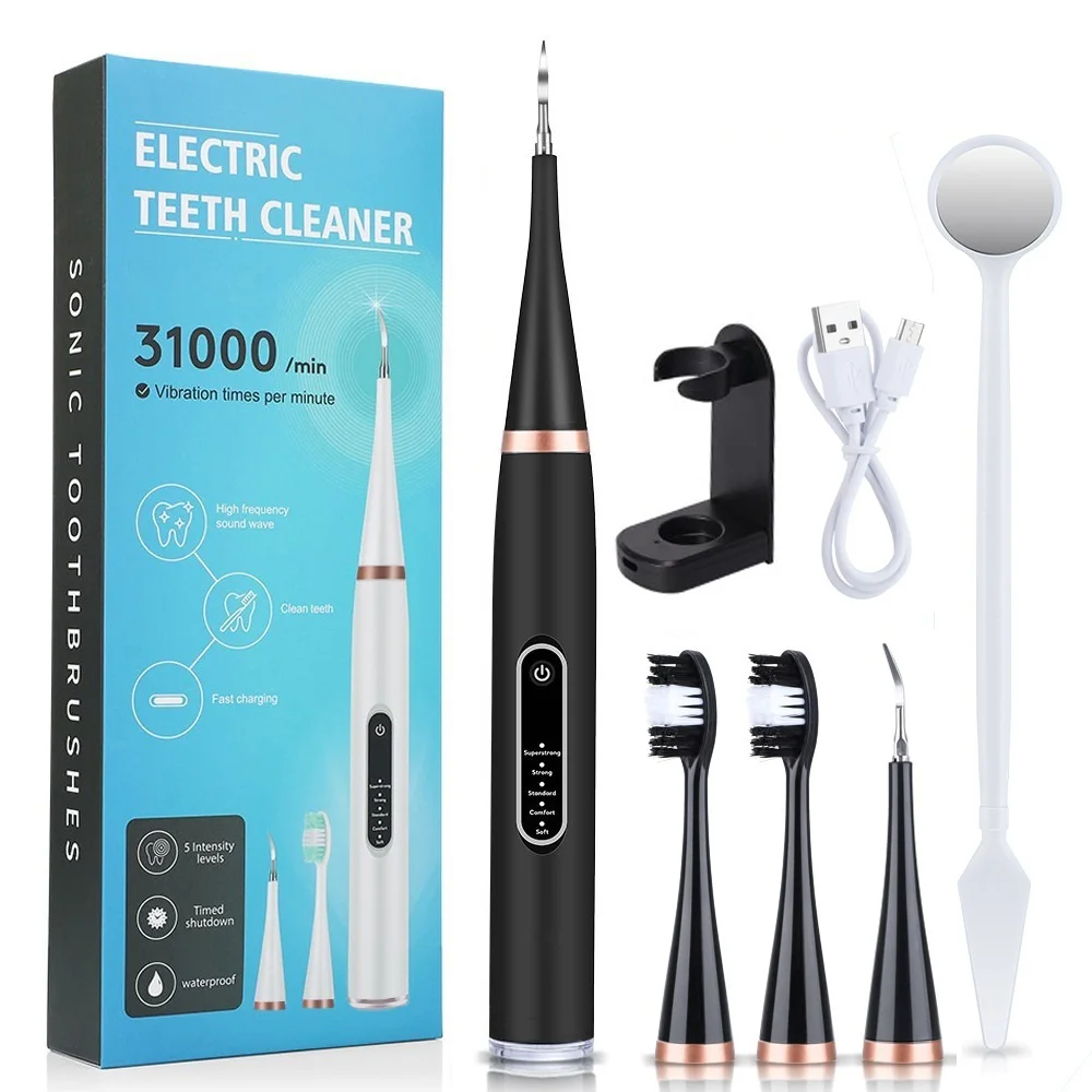 Sonic Electric Teeth Cleaner Dental Teeth Scaler Rimozione Del Tartaro Macchie Strumento Di Rimozione Del Tartaro Sbiancamento Dei Denti Spazzolino Da