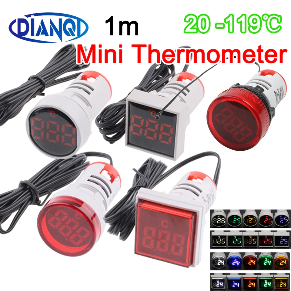 Mini Display Digitale LED Per Temperatura - 22mm, AC 50-380V
