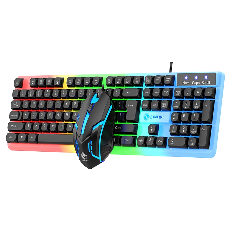 Wired Keyboard GTX350 Series 104 Keys Membrane Many Kinds of Colorful Lighting Gaming and Office For Windows and IOS