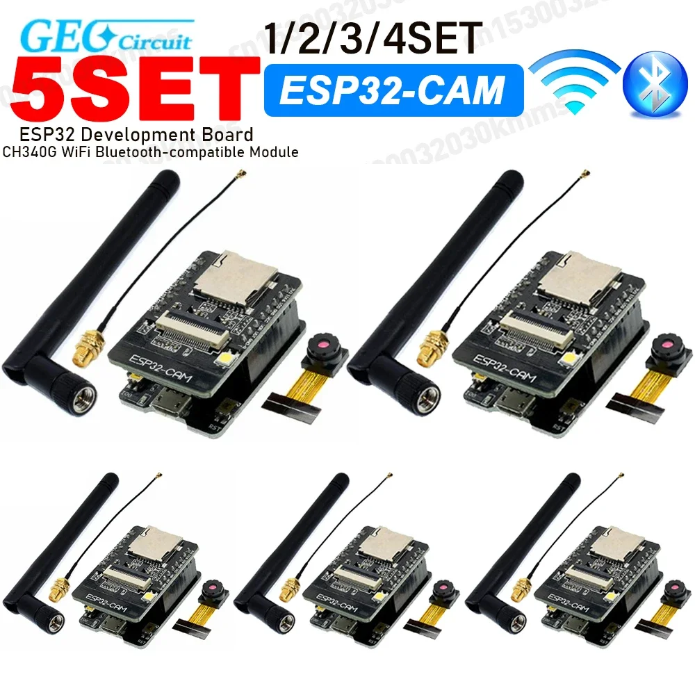 1-5SET ESP32-CAM ESP32 Development Board with 2.4G Antenna WiFi ...