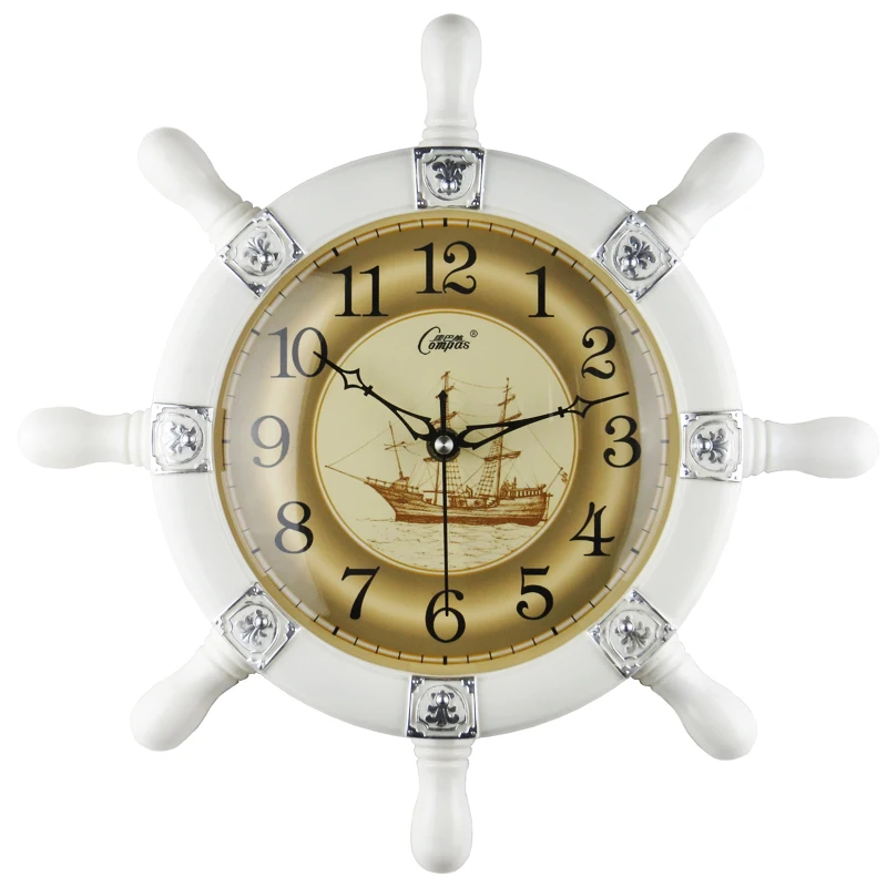 Large Vintage Rudder 3D Wall Clock Style 4  