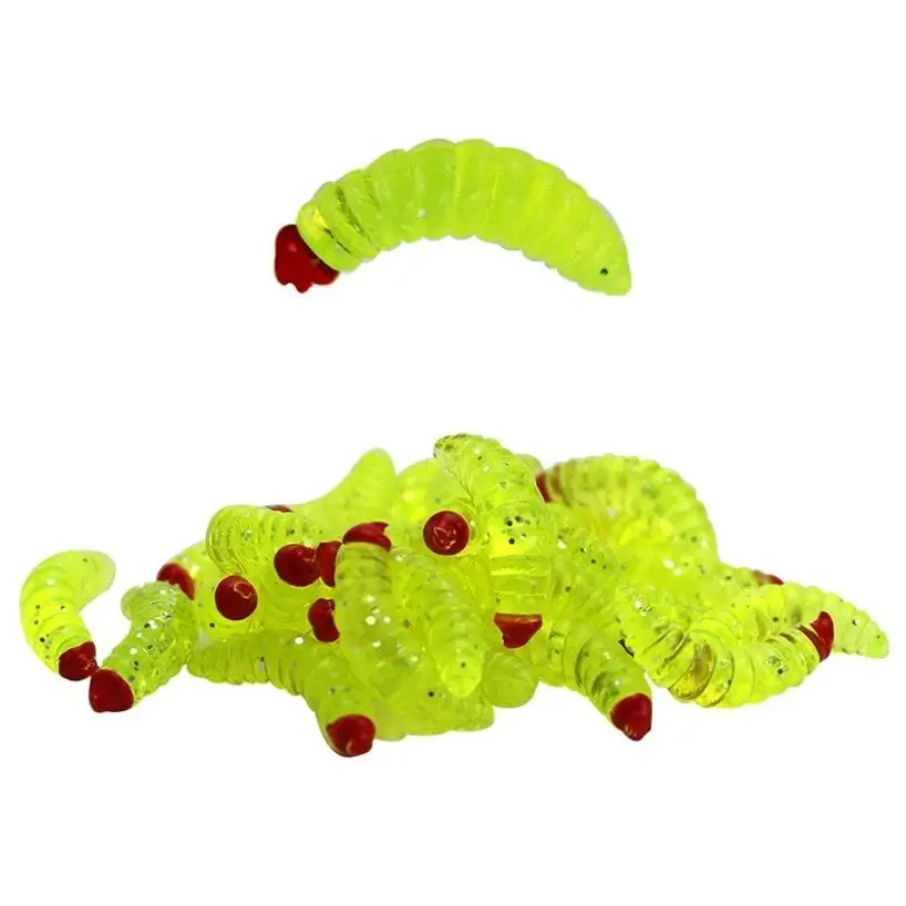 50/Pcs Fishing Bait Dipped In Bread Worms Set Worm Bait Lure Lure Lure Soft Bait Maggot Bait Fishing Gear