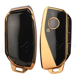 Soft TPU Car Key Case Cover - Premium Protector Keyless Edition (Black)