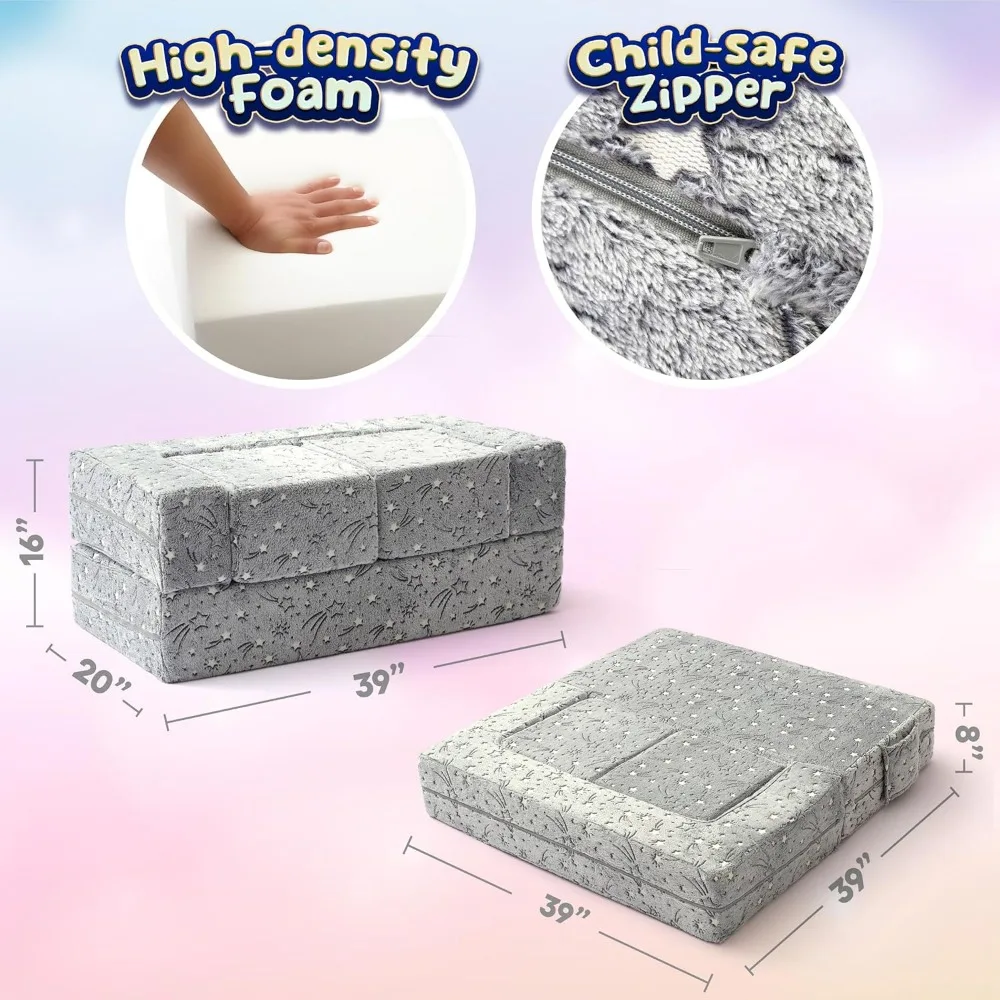 Childs Couch - Modular Kids Play Couch Set, Toddler Sofa, Childs Sofa, Kid Couch, Toddler Couch, Foam Playroom Couch for Kids 5