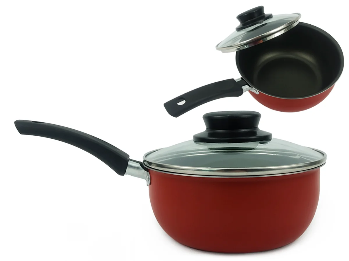 8 Pieces Elegant Non-stick Cookware Set and Glass Lid - 4