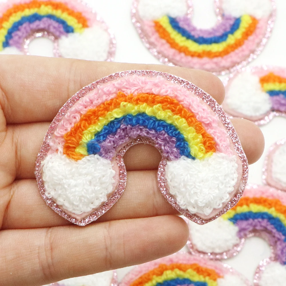 3 teil/los rosa Edege Regenbogen Patch Eisen auf Patch für Kleidung nähen Motiv Applique Kleidung Aufkleber Patches für T-Shirt Jacke Dekor