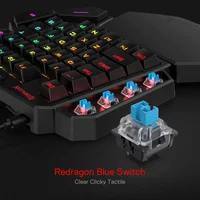 Redragon K585 DITI One-Handed RGB Mechanical Gaming Keyboard,Wrist Rest 42 Keys Type-C Professional Gaming Keypad Hot-Swappable - Image 2