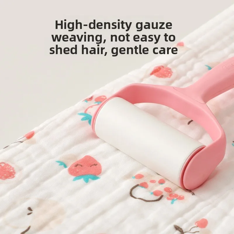 New Breathable Newborn Baby Cotton Six-layer Gauze Printed Muslin Swaddle Blanket Baby Bath Towel Soft & Comfortable 70*90cm - 4