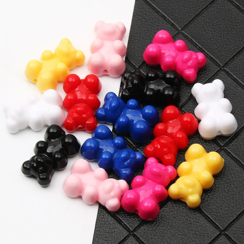 Gummy Bear Beads Jewelry Making  Bracelet Beads Jewelry Making - 50pcs  Hole Beads - Aliexpress