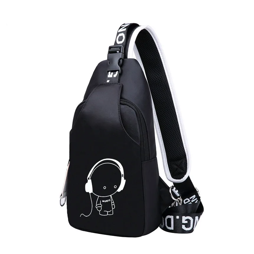 Luminous school bags waterproof large backpack for teenagers bagpack glowing school backpack for boy student chest bag set 2