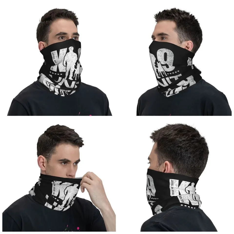 Cache-cou / Tour De Cou Multifonction Hiver - Tissu Doux Et Chaud - Réglable - Motif K9 Malinois / Berger Belge - Pour Randonnée, Ski, Vélo, Course