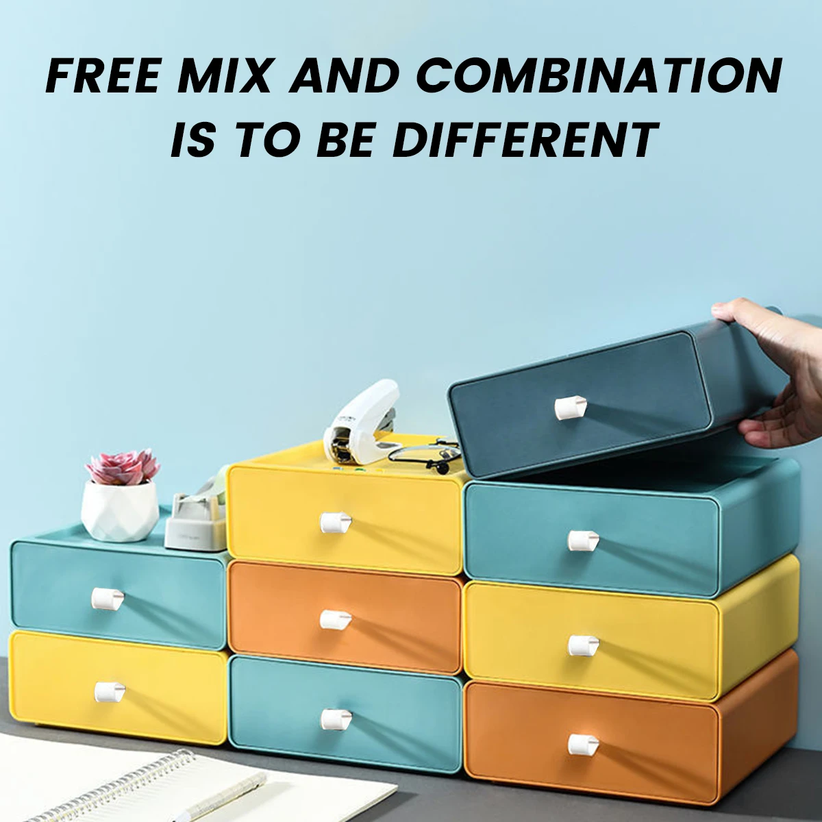 Desktop Mini Storage Box Small Drawer Multilayer Plastic Storage Cabinet  Cosmetic Jewelry Box Stationery Box Storage Box1pc