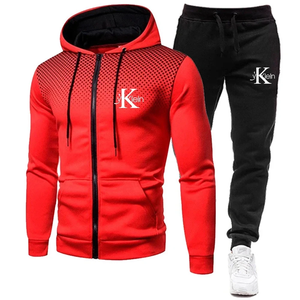 Survêtement de sport pour homme, sweat à capuche, vêtements de fitness, ensemble de course, jogging sportif, sports d'hiver imbibés, nouvelle mode