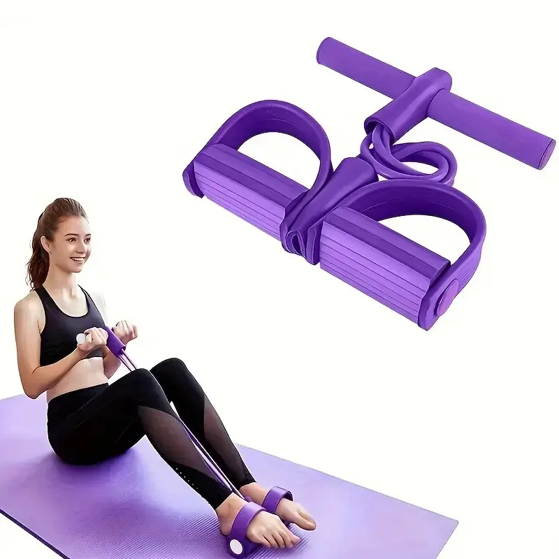 6-Röhren-elastische Yoga-Widerstandsbänder, Ganzkörpertraining, Bauch-Taille, Arm, Bein-Schlankheits-Stretch, langlebige Fitnessgeräte – Detail 9